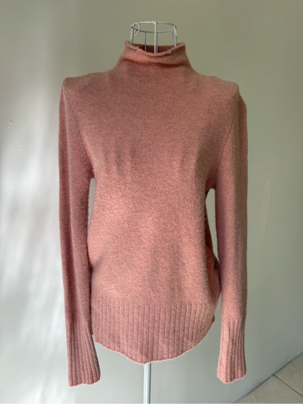 Madewell Pink Merino Wool Alpaca Blend Turtleneck Sweater Women’s Small S